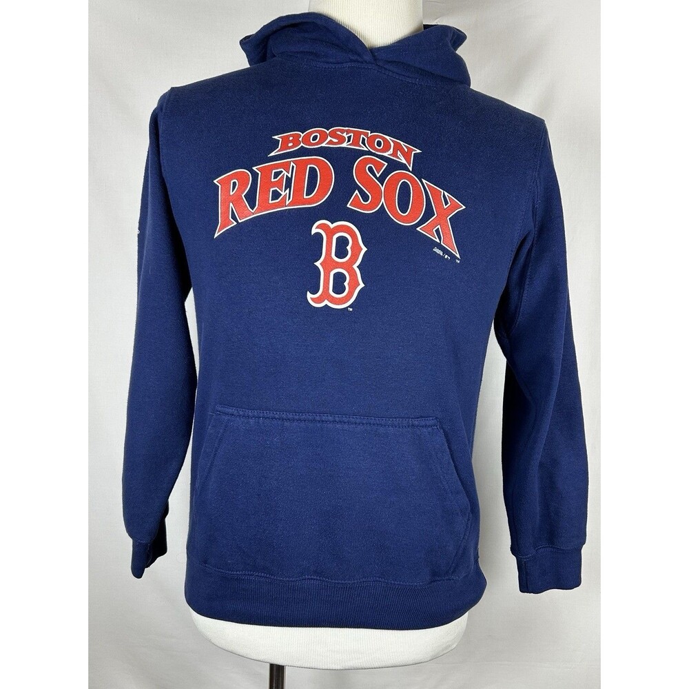 Youth XL Boston Red Sox Blue Hoodie Large Boys MLB Baseball Pullover Sweatshirt